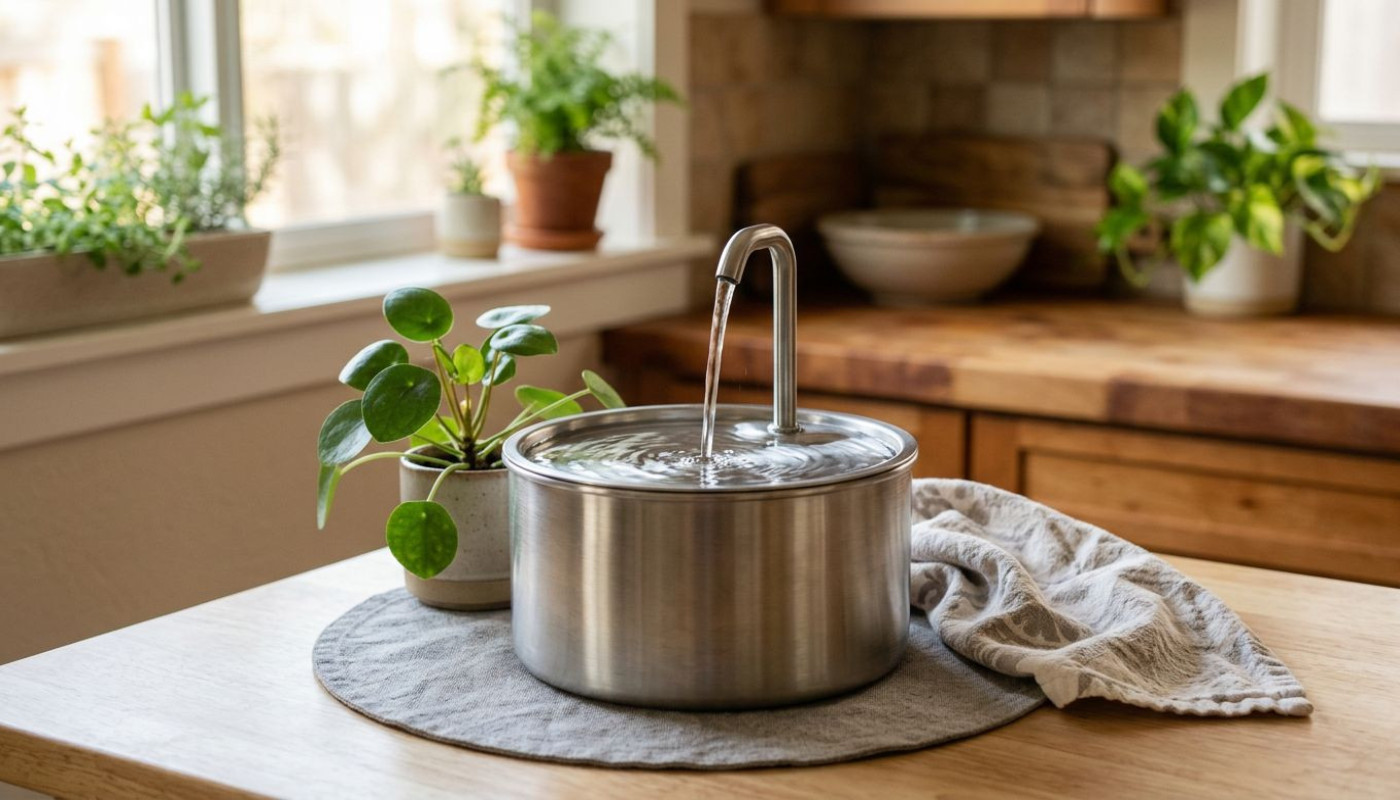 L’histoire peu connue des fontaines à eau pour félins modernes